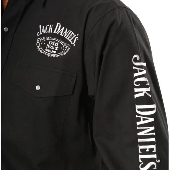 New Wot Jack Daniel’s Button Up Cowboy Style Size Medium. - Picture 4 of 11